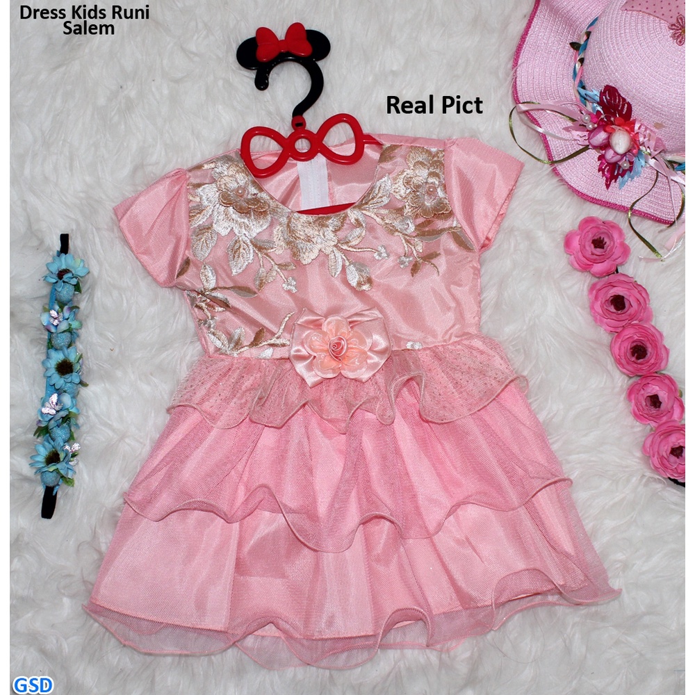 Dress Kids Runi/Gaun Anak Korea Stye/Gaun Pesta Bayi/ Dress Best Seller/Baju Bayi Murah