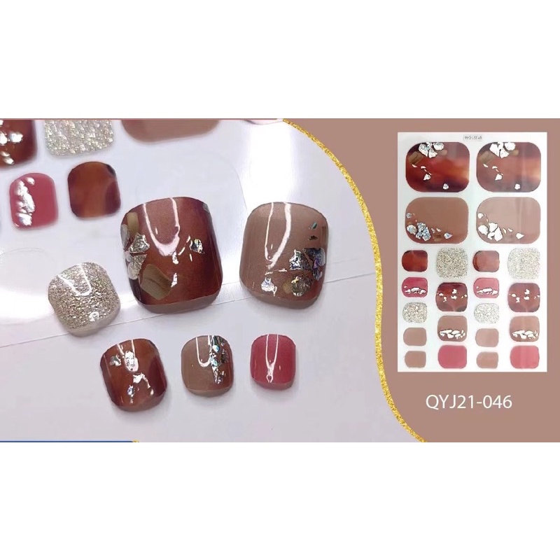 1 SET SEPASANG STIKER KUKU KAKI NAIL STICKER FEET TOE NAILS STIKER 3D TIMBUL PREMIUM DESAIN STIKER KUKU