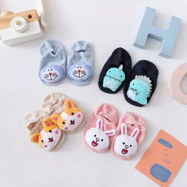 ☀ INDOLAND ☀ R306 Kaos Kaki Bayi Karakter / KaosKaki Bayi Anti Selip/ Kaos Kaki Bayi Korea Import