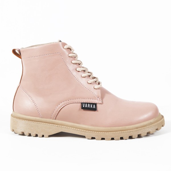 Sepatu Boots Wanita Terbaru V 3311 Brand Varka Sepatu Sneakers Wanita Trendi Berkualitas Warna Pink