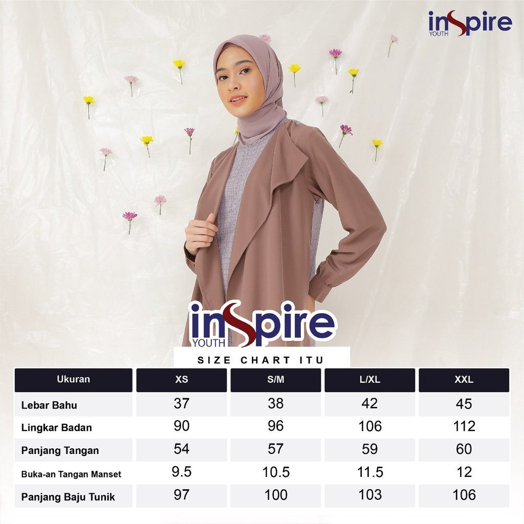 Inspire ITU 67  Bahan Carina mix Lady Prada Tunik Casual Dengan Model Seperti Memakai Outer