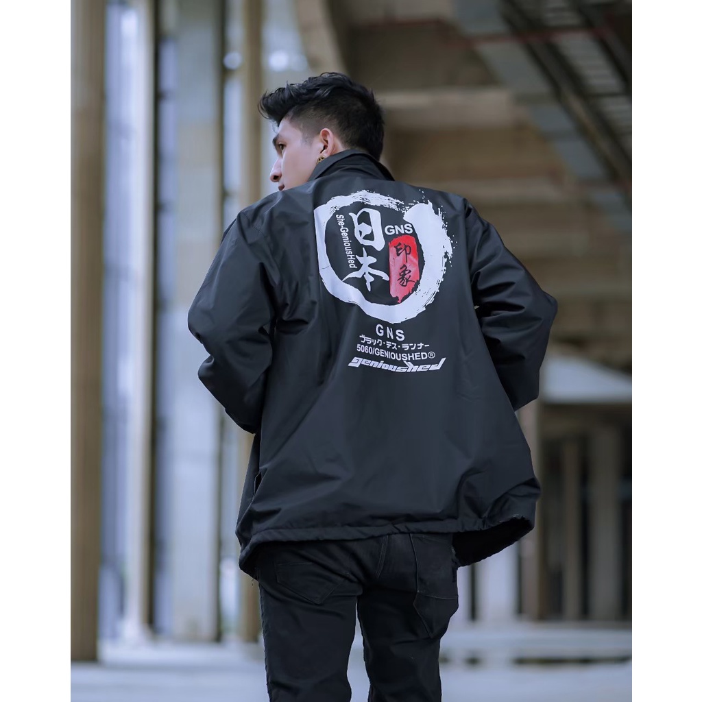Jaket Coach PREMIUM terlaris termurah  concept design gambar printing Jacket taslan waterproof pria / M L XL [COD]