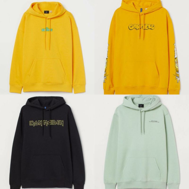 HOODIE H*M 100% ORIGINAL IRON MAIDEN / LET IT BLOOM / SESAME STREET / GARFIELD YELLOW