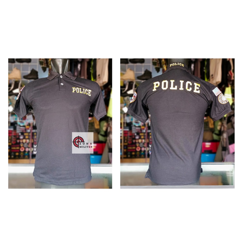 kaos kerah/kaos polo POLICE terbaru BISA COD