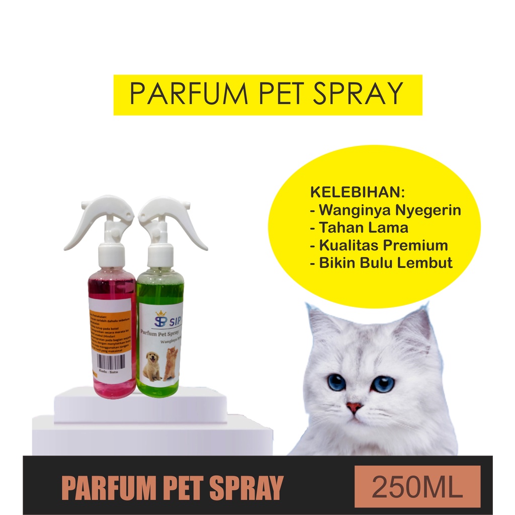 Parfum Kucing &amp; Anjing Wangi Tahan Lama untuk Mengharumkan dan Melembutkan Bulu tanpa Lepek / Cat Premium Pet Parfume Parfum Kucing Body Mist Kucing Grooming Kucing Cat Parfume