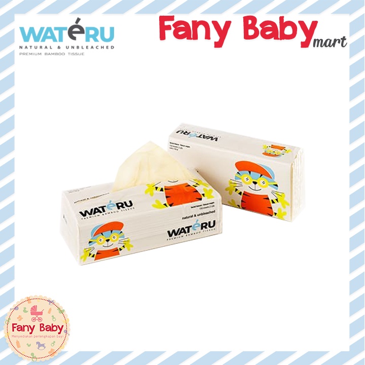 WATERU PREMIUM BAMBOO FACIAL WIPES 2PLY 150S