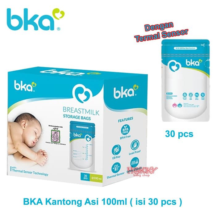 Kantong Asi BKA 100ml isi 30pcs Breastmilk Dengan Termal Sensor