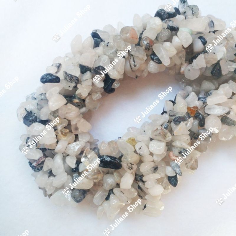 Manik Batu Alam Pecah  Natural White Rhodolite Shopee 