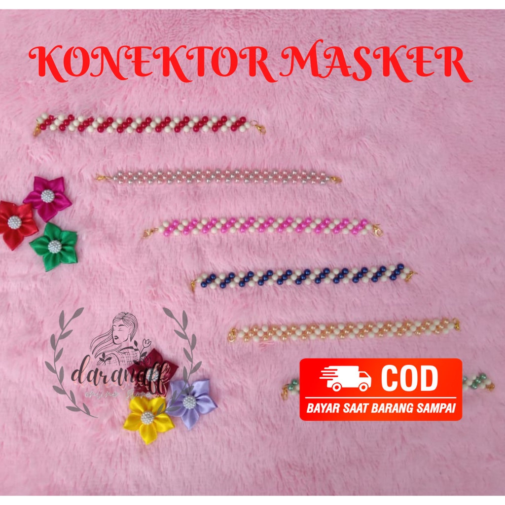konektor mutiara, konektor mewah, konektor masker, pengait masker, sambungan masker