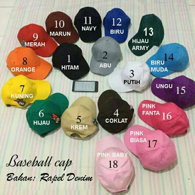 TOPI GRATIS BORDIR TULISAN LOGO CUSTOM JENIS TOPI BASEBALL SATUAN TOPISHOPEE RAFEL DENIM