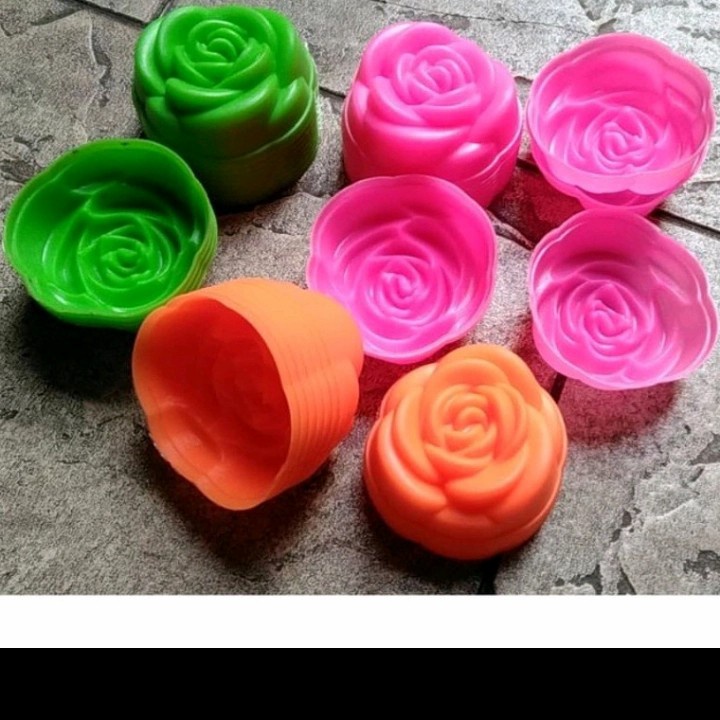 (1 LUSIN) Cetakan Puding plastik Murni - MAWAR KECIL - BESAR - Bolu Kukus - Jelly BL product
