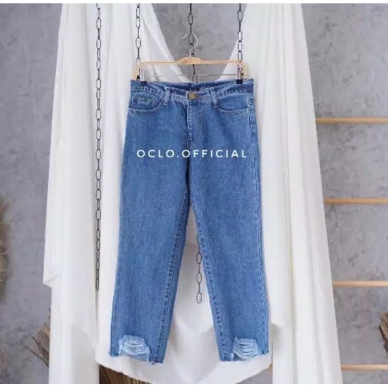 Celana Boyfriend Rumbai Jeans Tebal