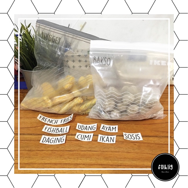 

Grip Seal Polybags isi 10 pcs + Label
