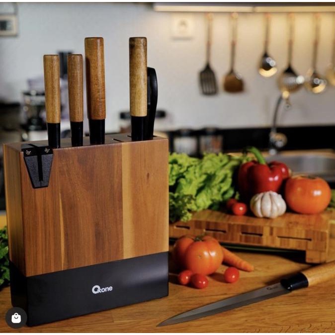 

Oxone Pisau Set Ox984 /Acacia Knife Set (5 Pcs) With Wood Block Wooden Adriabilla