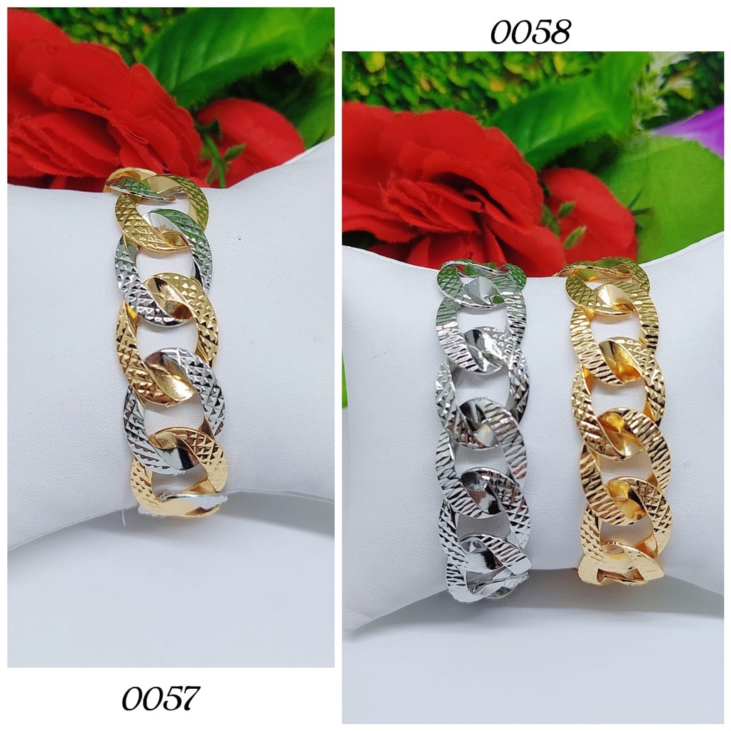 Xuping gelang rantai lapis emas perhiasan wanita jewelry 0058.0059