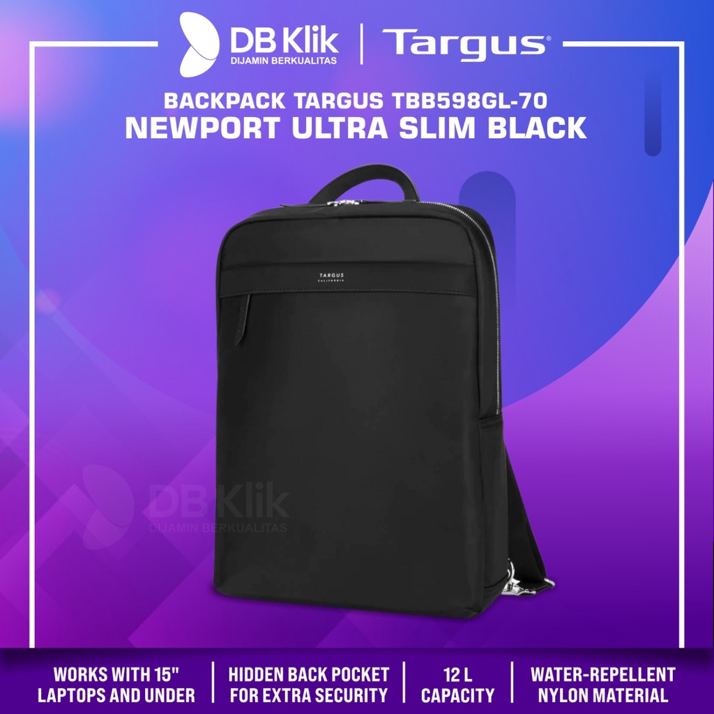 &quot;Backpack TARGUS TBB598GL NEWPORT ULTRA SLIM 15&quot; Black - TBB598GL-70&quot;