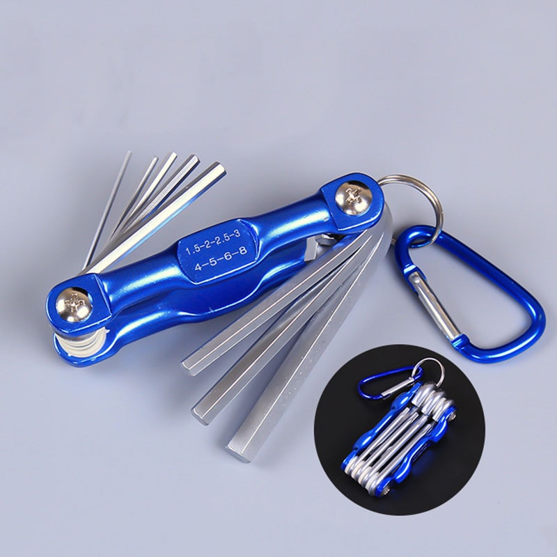 Sepeda MTB Alat Reparasi Lipat Hex Wrench Metal Metric Allen Wrench Set Hexagonal Obeng Hex Key Kunci Pas Allen Keys Hand Tool Portable Set