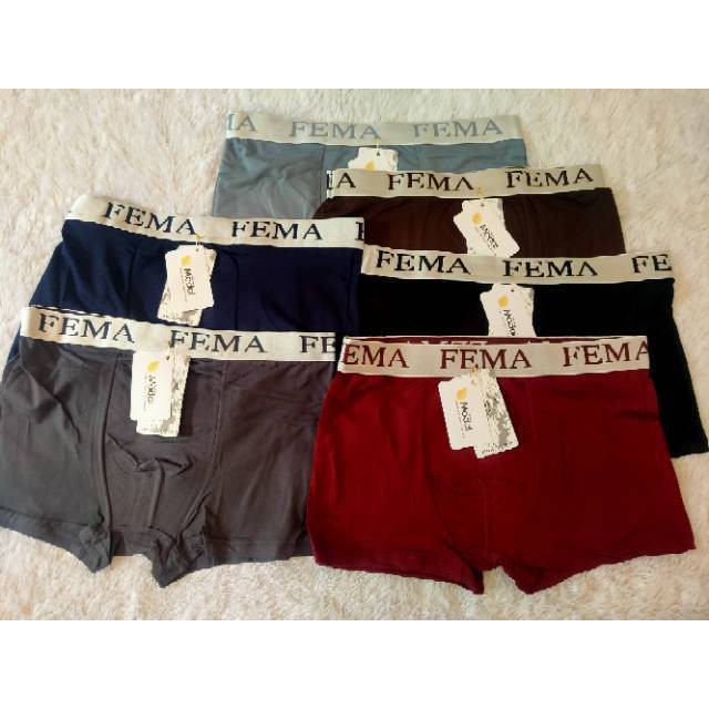 Boxer Fema, Celana Dalam Boxer Pria Ukuran L XL XXL