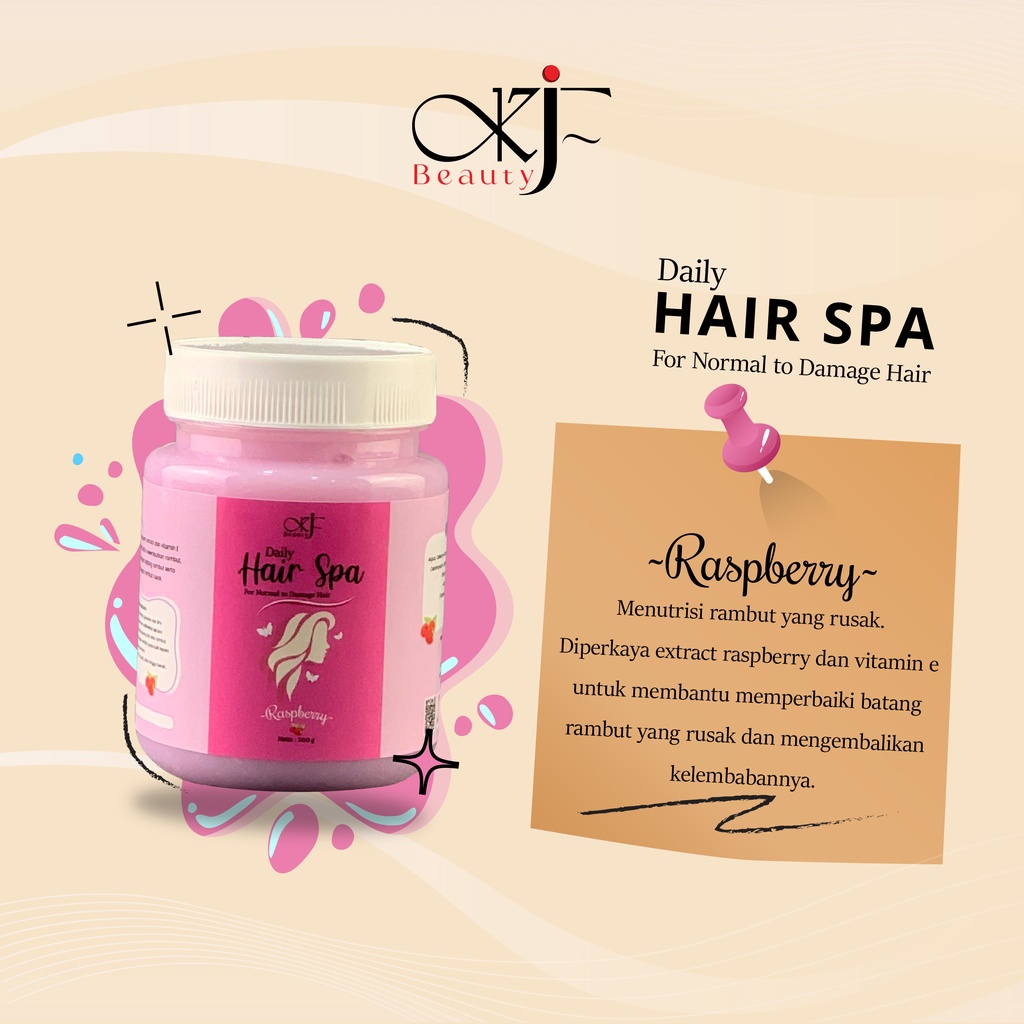 KJF Hair Spa Raspberry Perawatan Akar Rambut Rusak Bercabang