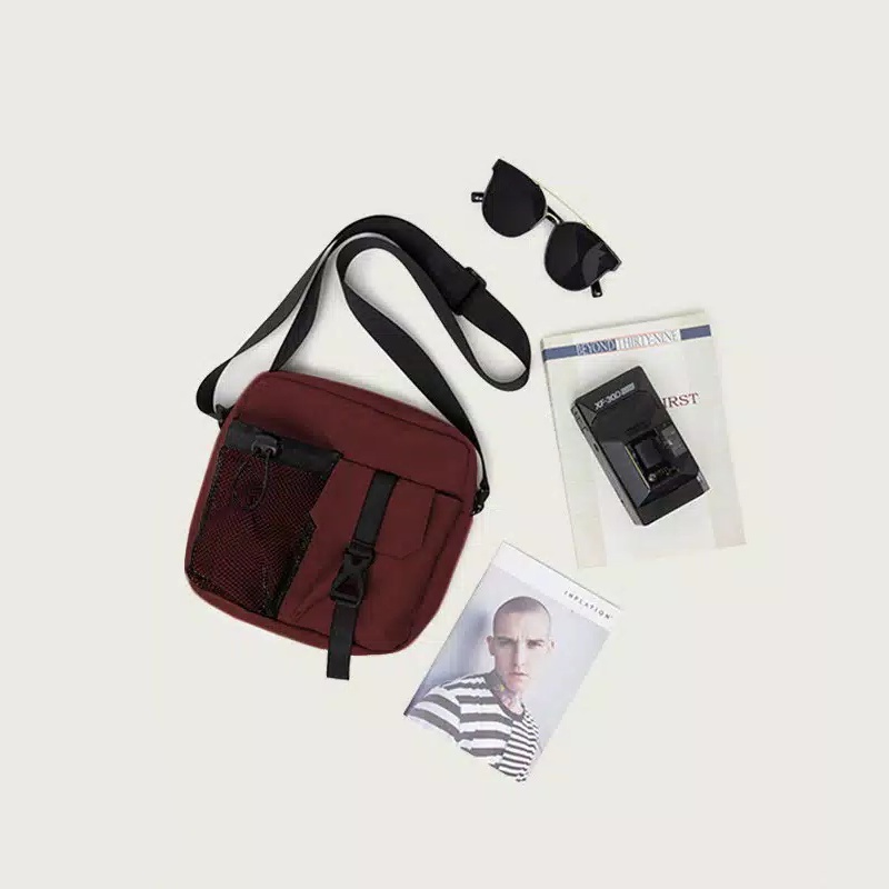 BRGUNIK Sling Bag Unisex Tas Selempang Tas Selempang Cordura Bisa COD LW001