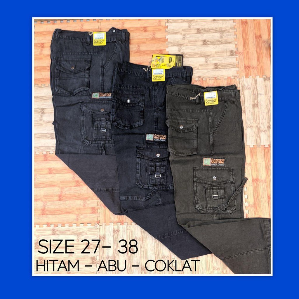 PROMO  Celana Panjang Cargo bahan Denim Jeans celana cargo panjang bahan levis - Celana Gunung Outdo