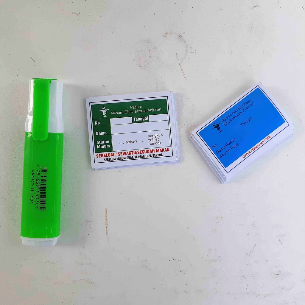 

Paket Etiket Obat isi 50 lembar, Label obat apotek, Etiket obat Apotek