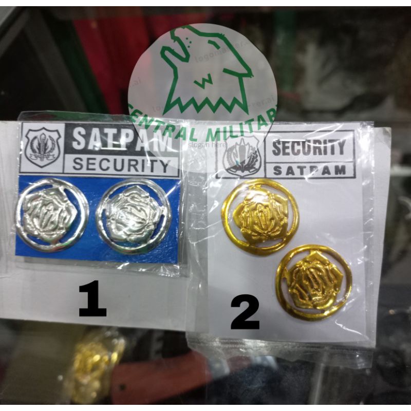 Pin Monogram Satpam - Atribut Satpam Terbaru