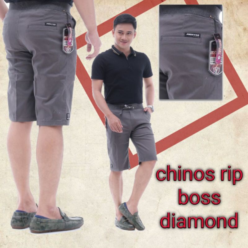 CELANA CHINO RIP PENDEK PRIA BAHAN BOSS DIAMON ORIGINAL DISTRO ABU MOCA HITAM CREAM SANTAI TERHITS