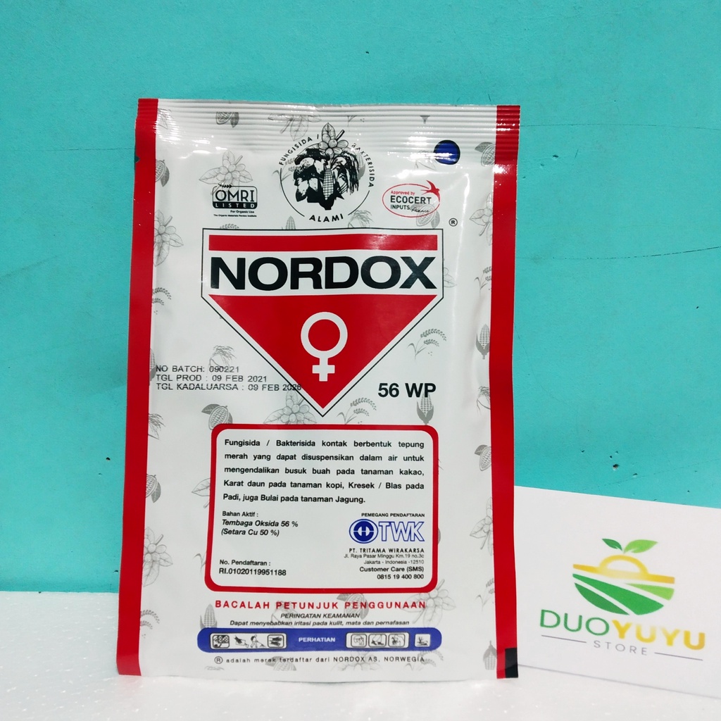 Fungisida Nordox 56 WP 100 Gram - Fungisida Bakterisida Alami