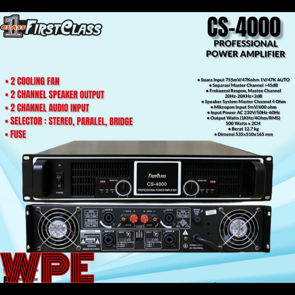 power amplifier firstclass cs4000/cs 4000 original