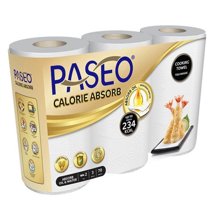 Tissue Paseo Tisu Dapur Kitchen Towel Calorie Absorb 3 Roll 70 s 70s