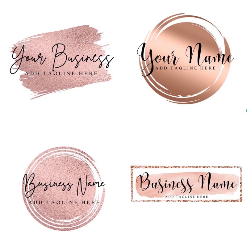 (DRAN ROSEGOLD LOGO) JASA BIKIN DESAIN LOGO ONLINE SHOP CANTIK TERMURAH