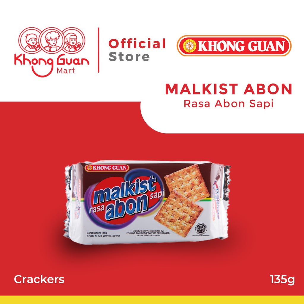 

KHONG GUAN Malkist rasa Abon Sapi Pack 135 Gram