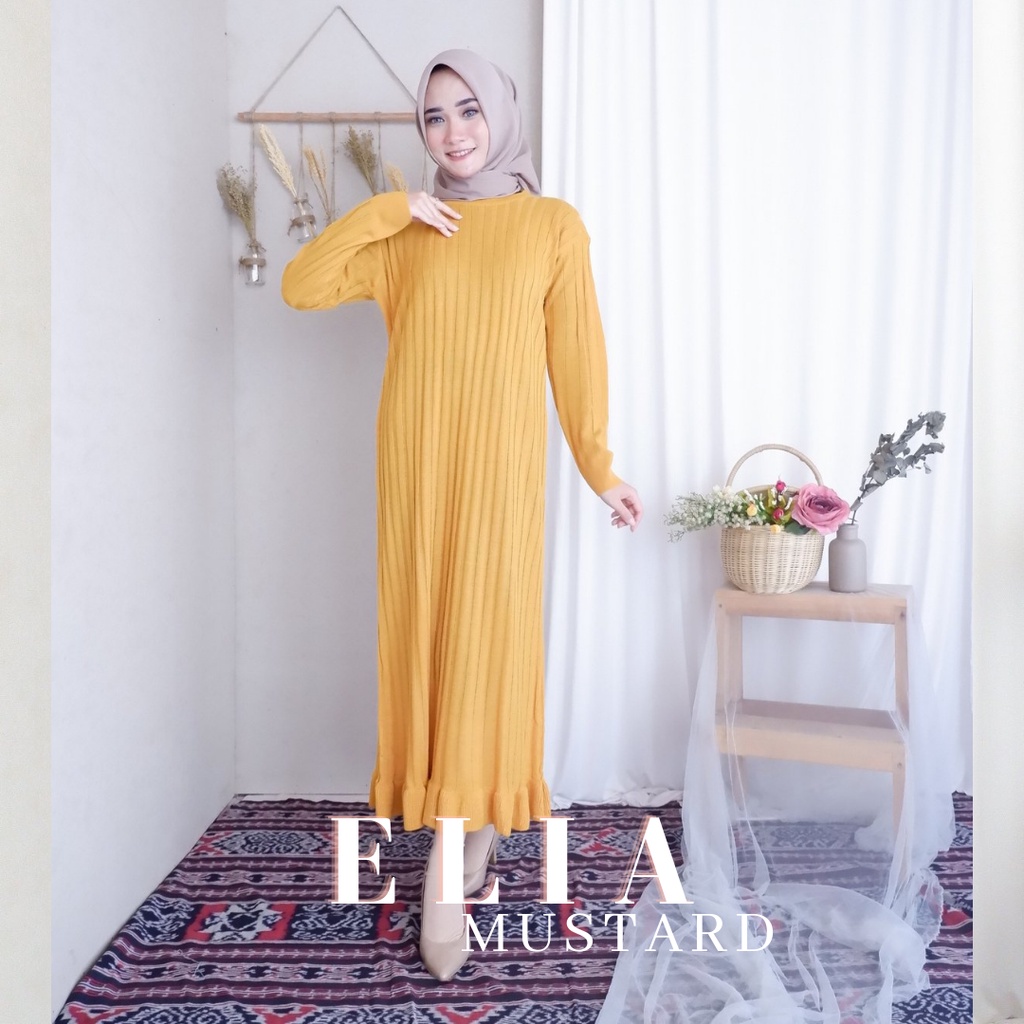 dress warna mustard