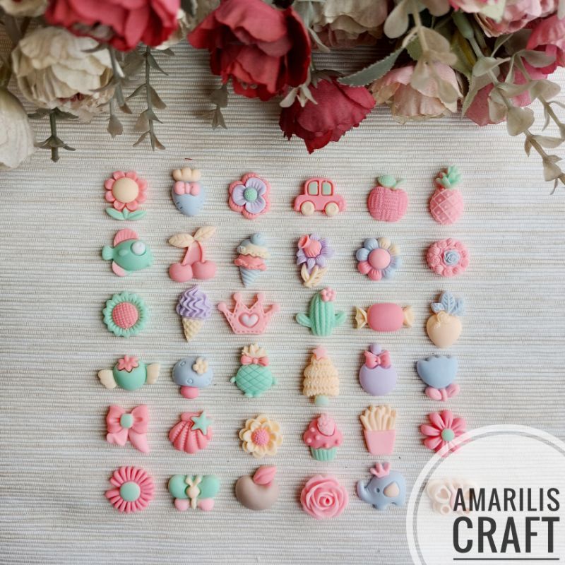 [10Pcs] Resin Clay - Soft Pastel Random Pattern