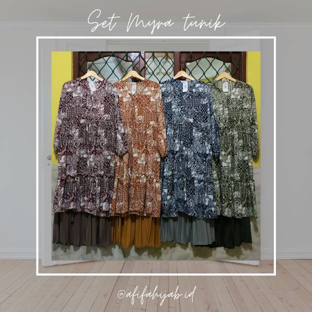 Set Myra Tunik + Rok Plisket