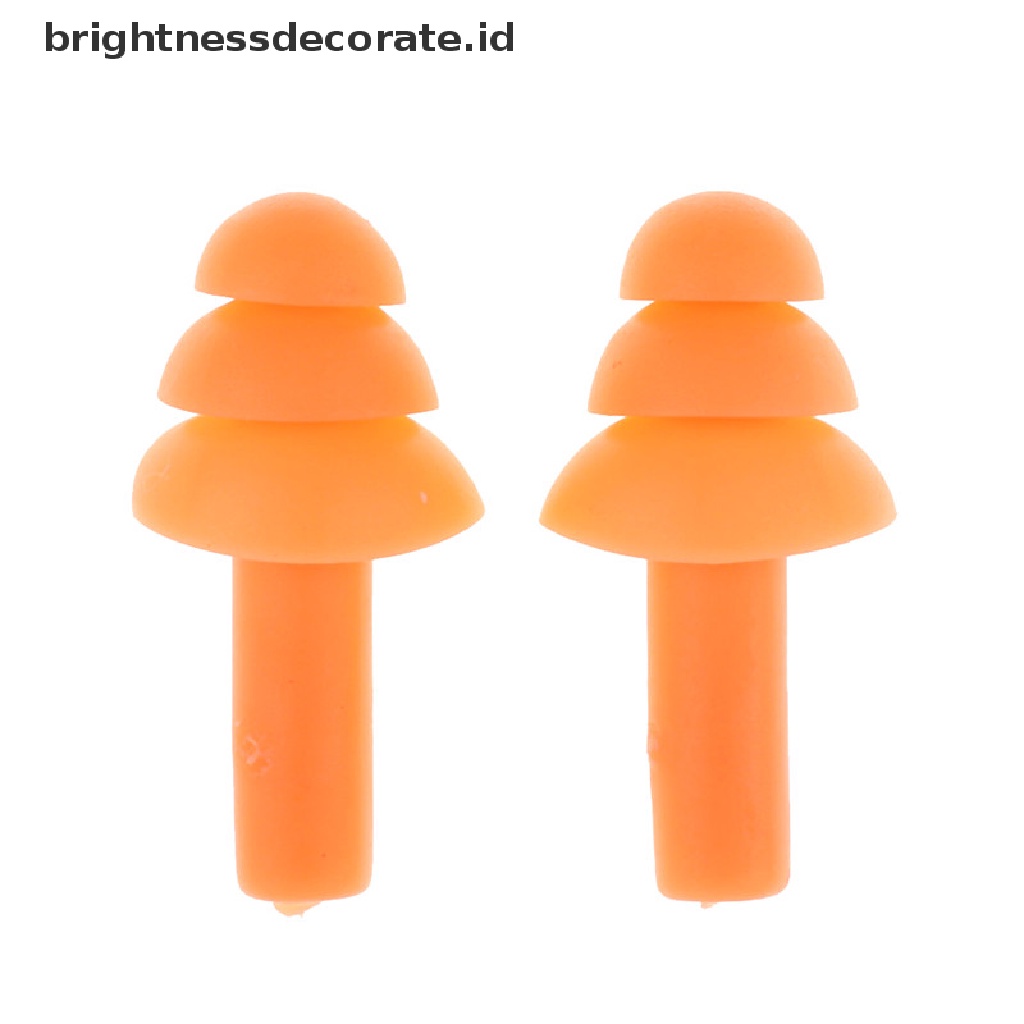 20 Pcs Ear Plugs Bahan Silikon Anti Bising Untuk Belajar Tidur