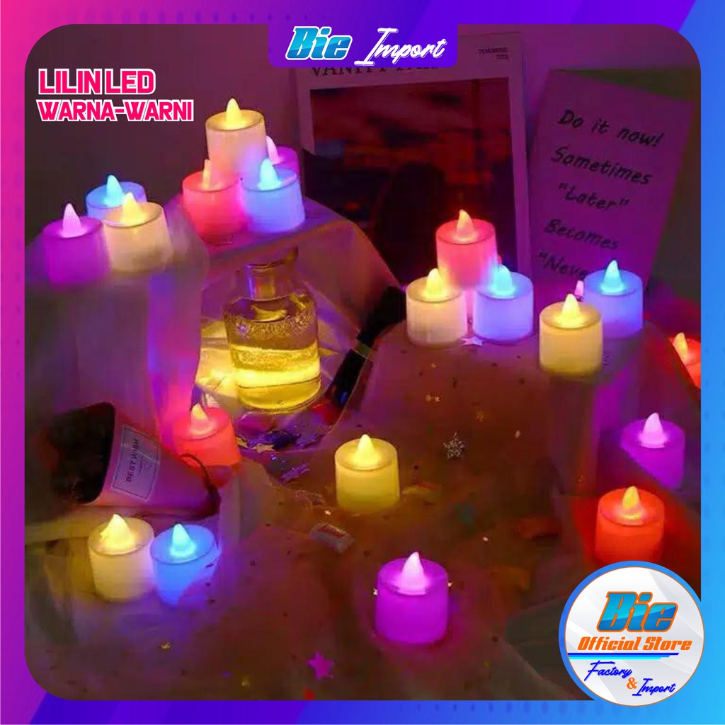 Lilin LED Candeles Warna-warni Otomatis Impor Best Seller / Lampu Lilin LED