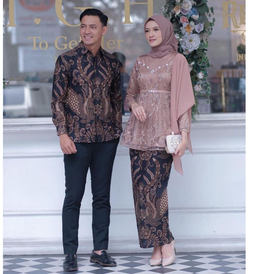 Big Sale.. Batik Couple Kebaya Modern Kebaya Wisuda Lamaran Baju Tunangan Batik Brukat Terbaru Baju 