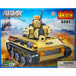 Bricks / Lego Army Action Tank [COGO 3321]