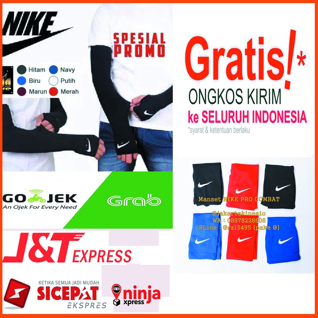 MANSET TANGAN NIKE / MANSET TANGAN NIKE PRO / MANSET TANGAN NIKE MURAH / ARM SLEEVE NIKE