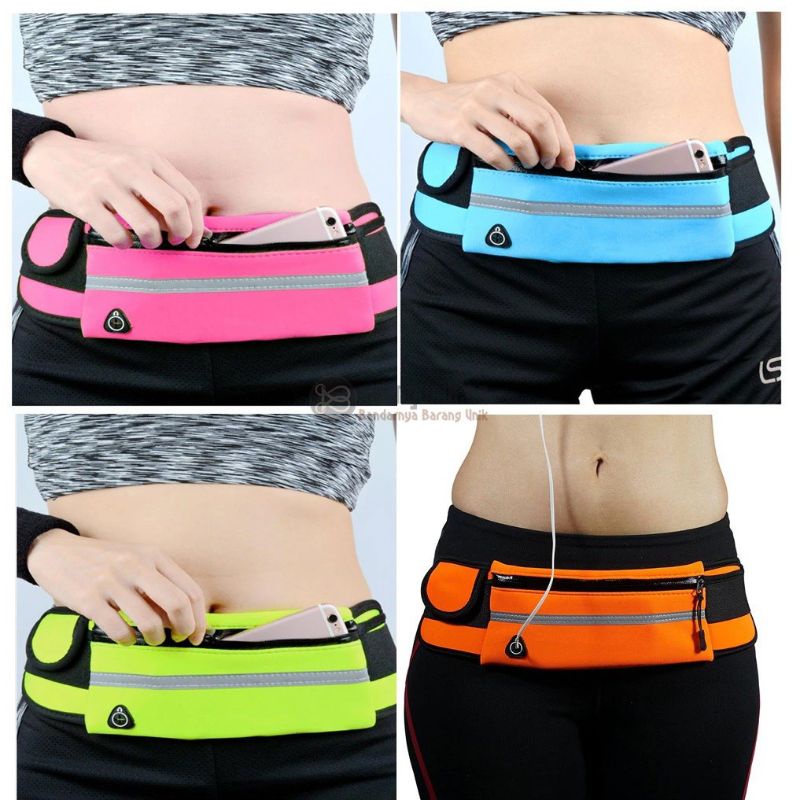 Tas Ikat Pinggang Lari Water Proof 1 Kantung / Go Belt / Running Belt