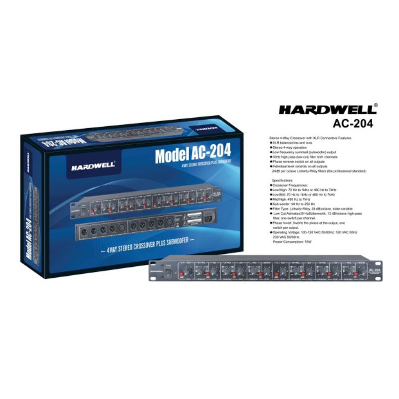 Crossover 4 Way Stereo Hardwell AC 204 Original