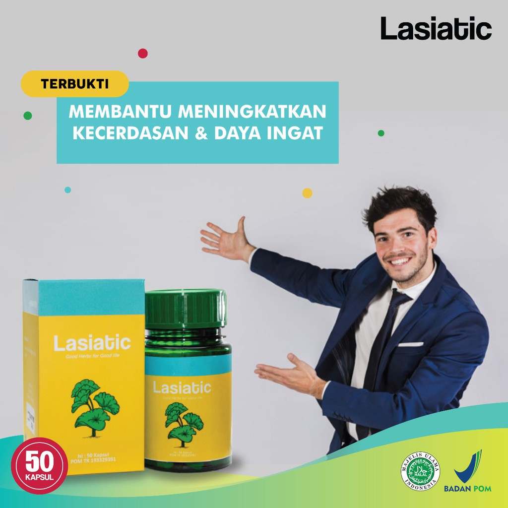 Vitamin Otak LASIATIC - Herbal Daya Ingat Otak Meningkatkan Konsentrasi Belajar &amp; Kecerdasan Anak