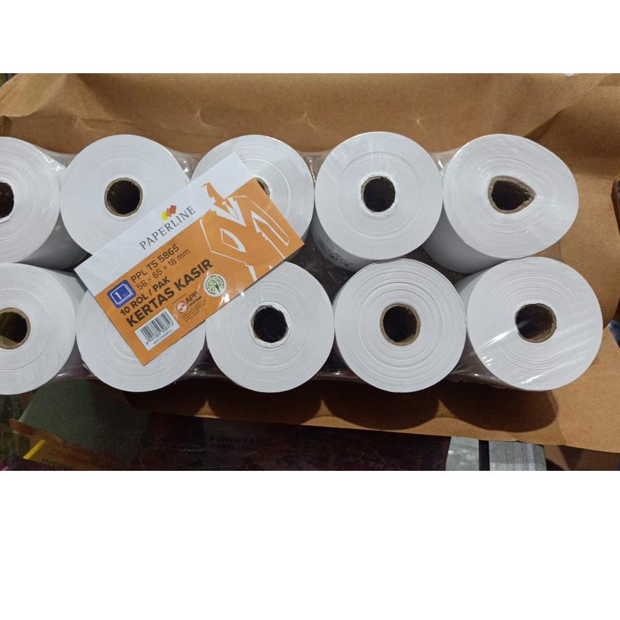 

[E08WT]⭐ Kertas Kasir Kertas Kalkulator Paperline 58 x 65 x 18 ml 10 rol per pak ,.,.,.,.,.,