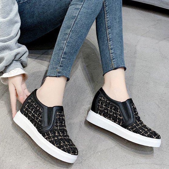 [SEPATU.IMPORT88] SP 580 Sepatu Slip On Wedges Wanita Sepatu Korea Style Import premium quality