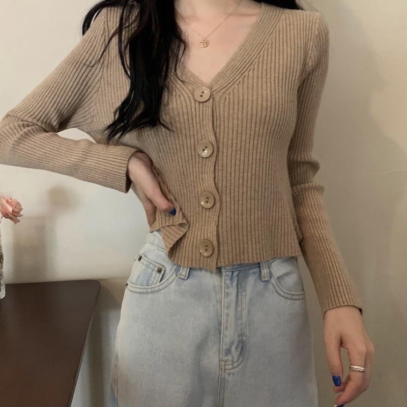 CARDIGAN RAJUT WANITA CROP LARRY