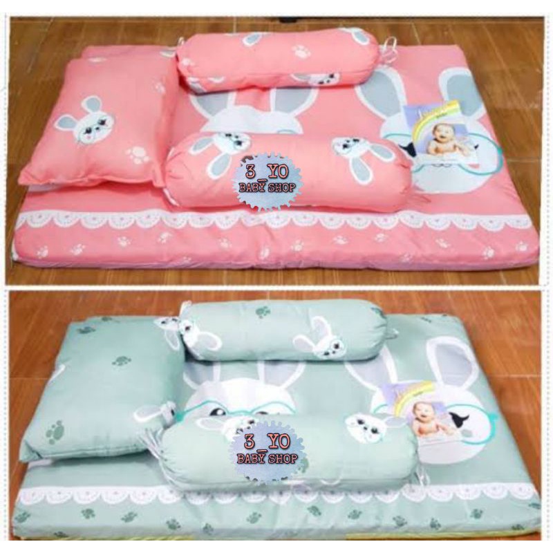 KASUR BAYI KARAKTER 1 SET DENGAN BANTAL DAN GULING SIZE 75x45cm