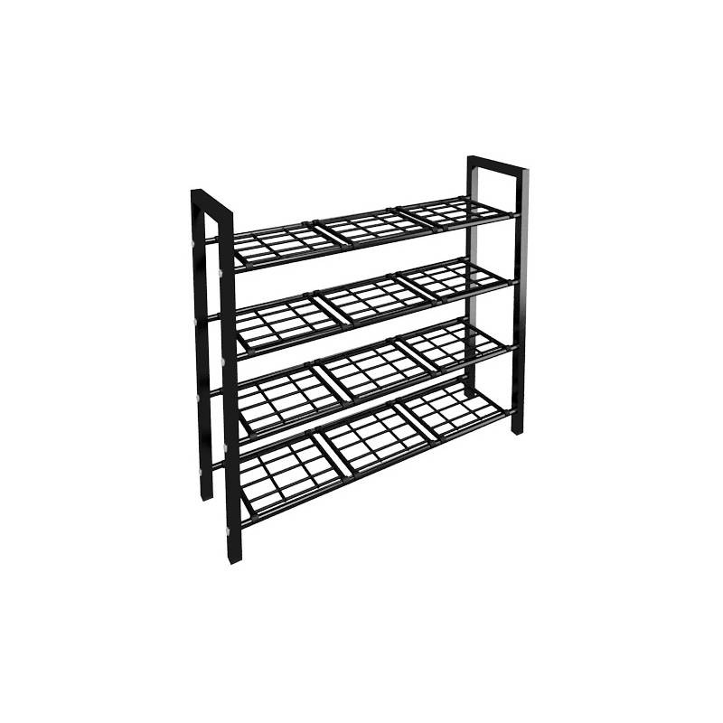 

JYSK Rak Sepatu Shoe Rack 4 Shelves Agni 67X19X60CM Metal Black