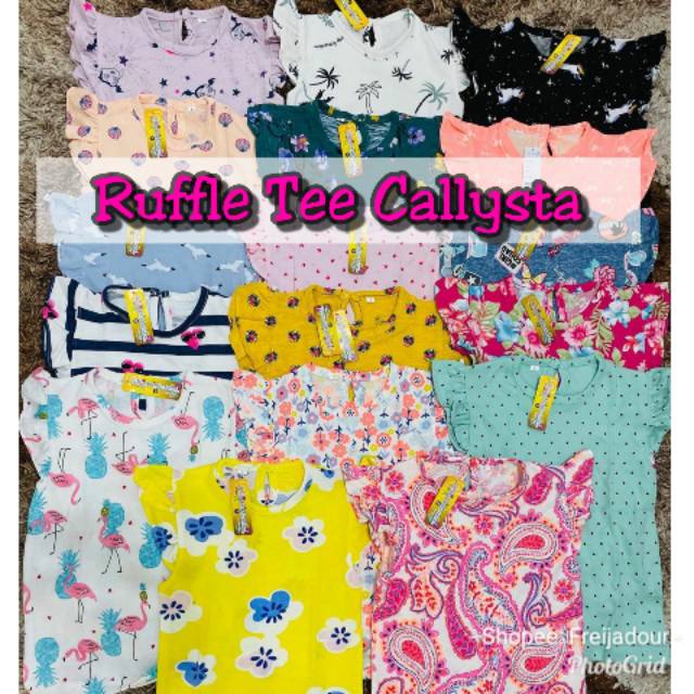 BEBAS PILIH MOTIF Ruffle Tee Kaos Callysta Kaos Anak Trendy